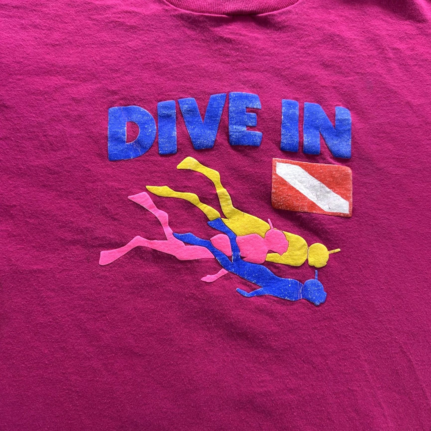 Fruit Of The Loom VINTAGE Norwegian Cruise Line Shirt Mens XL Pink Dive In Scuba Graphic USA 90s Size US XL / EU 56 / 4 - 2 Thumbnail