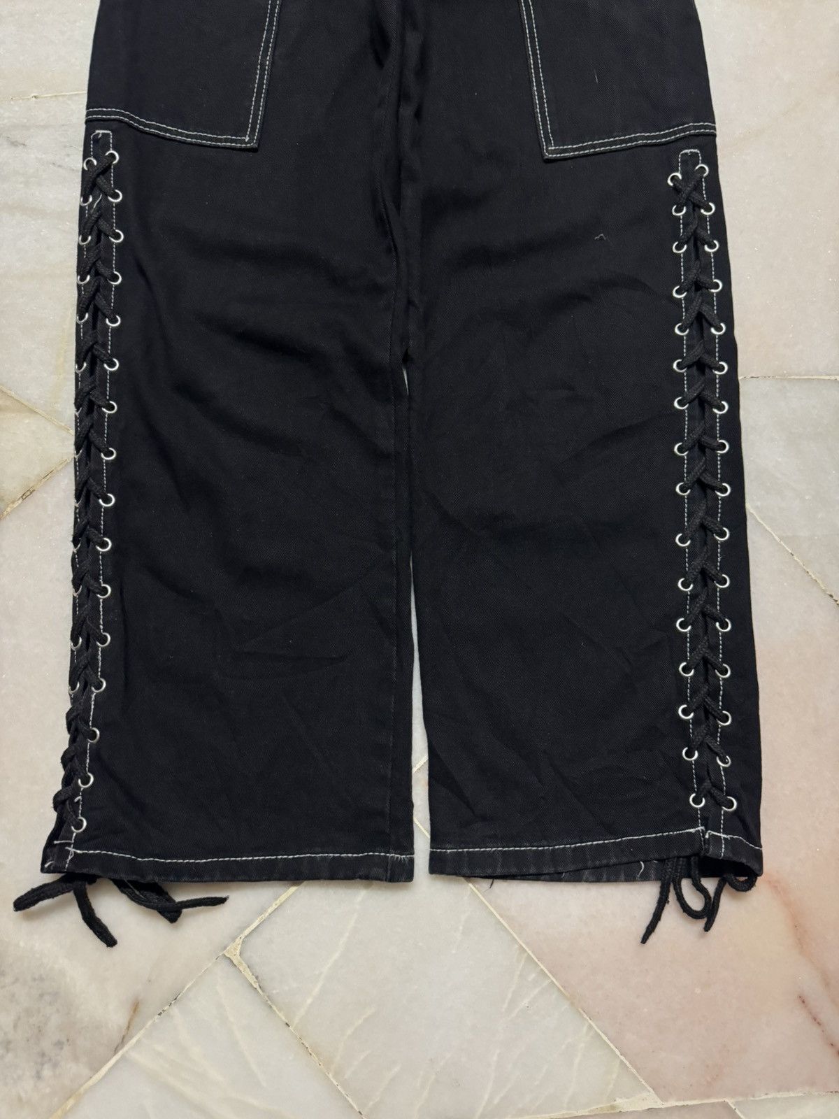 Tornado Mart 💥LACE-UP💥BAGGY💥JAPANESE LACE-UP SICK CARGO BY SHEIN PUNK Size US 26 / EU 42 - 8 Thumbnail