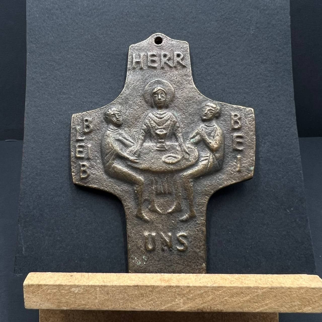 Other Vintage Bronze Wall Cross 10cm Germany 1970 Religio Antique Size ONE SIZE - 5 Thumbnail