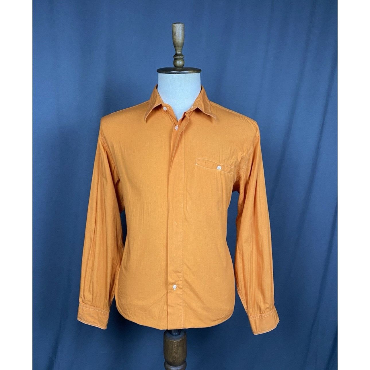 Yves Saint Laurent Yves Saint Laurent YSL Vintage Men's Orange Longsleeve Shirt Size US L / EU 52-54 / 3 - 1 Thumbnail
