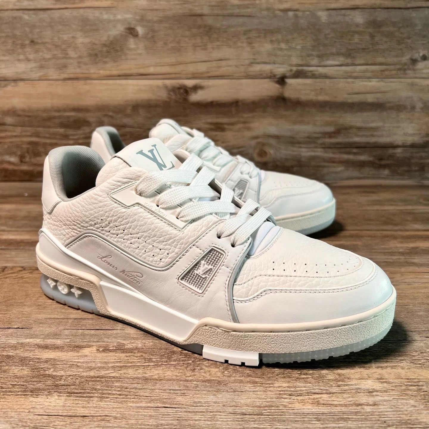 Louis Vuitton LV Trainer Women's 38 White Cement 97 New Size US 7.5 / IT 37.5 - 2 Thumbnail