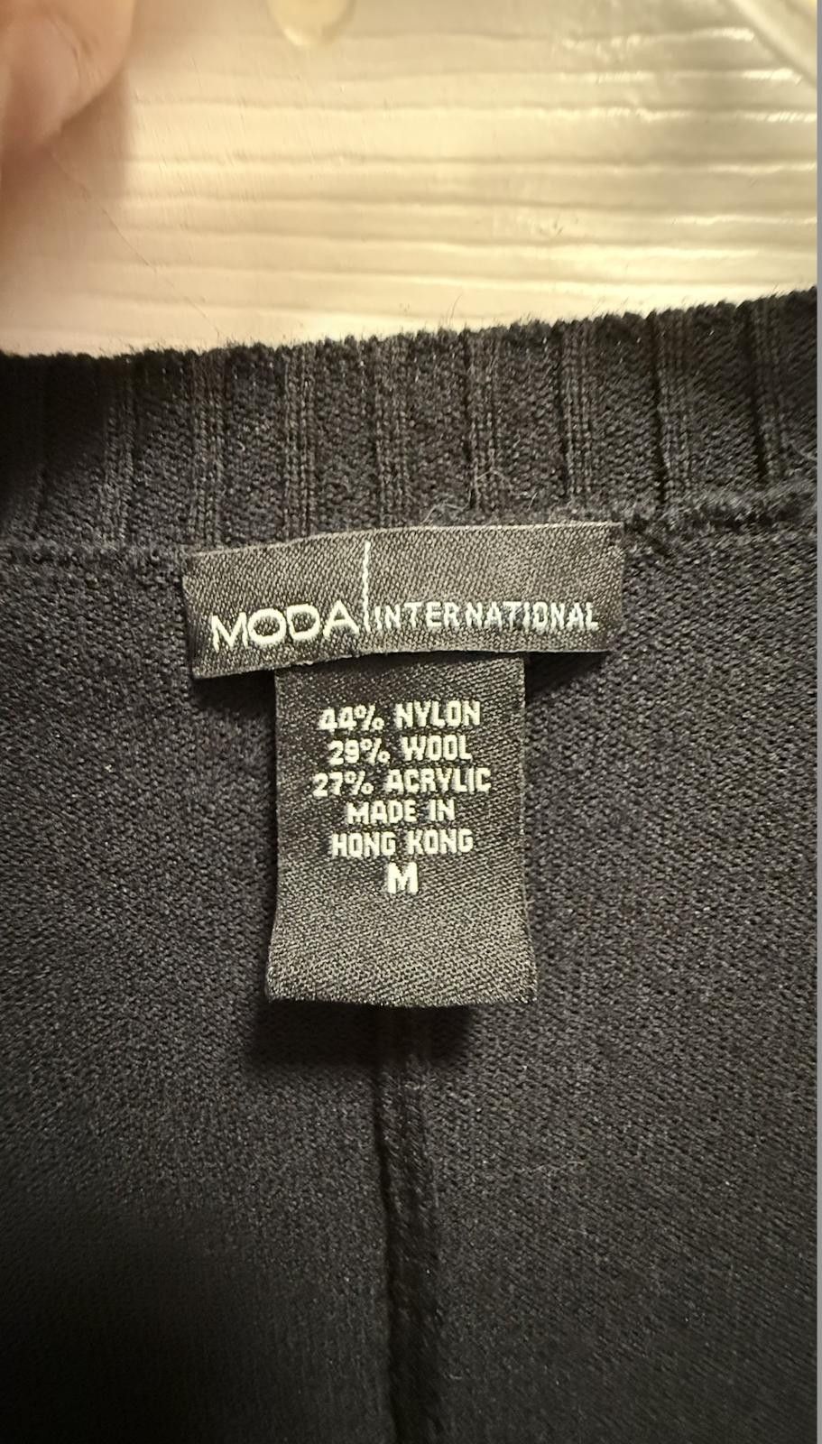 Designer Moda International Long Wool Blend Open Cardigan M Size M / US 6-8 / IT 42-44 - 5 Thumbnail
