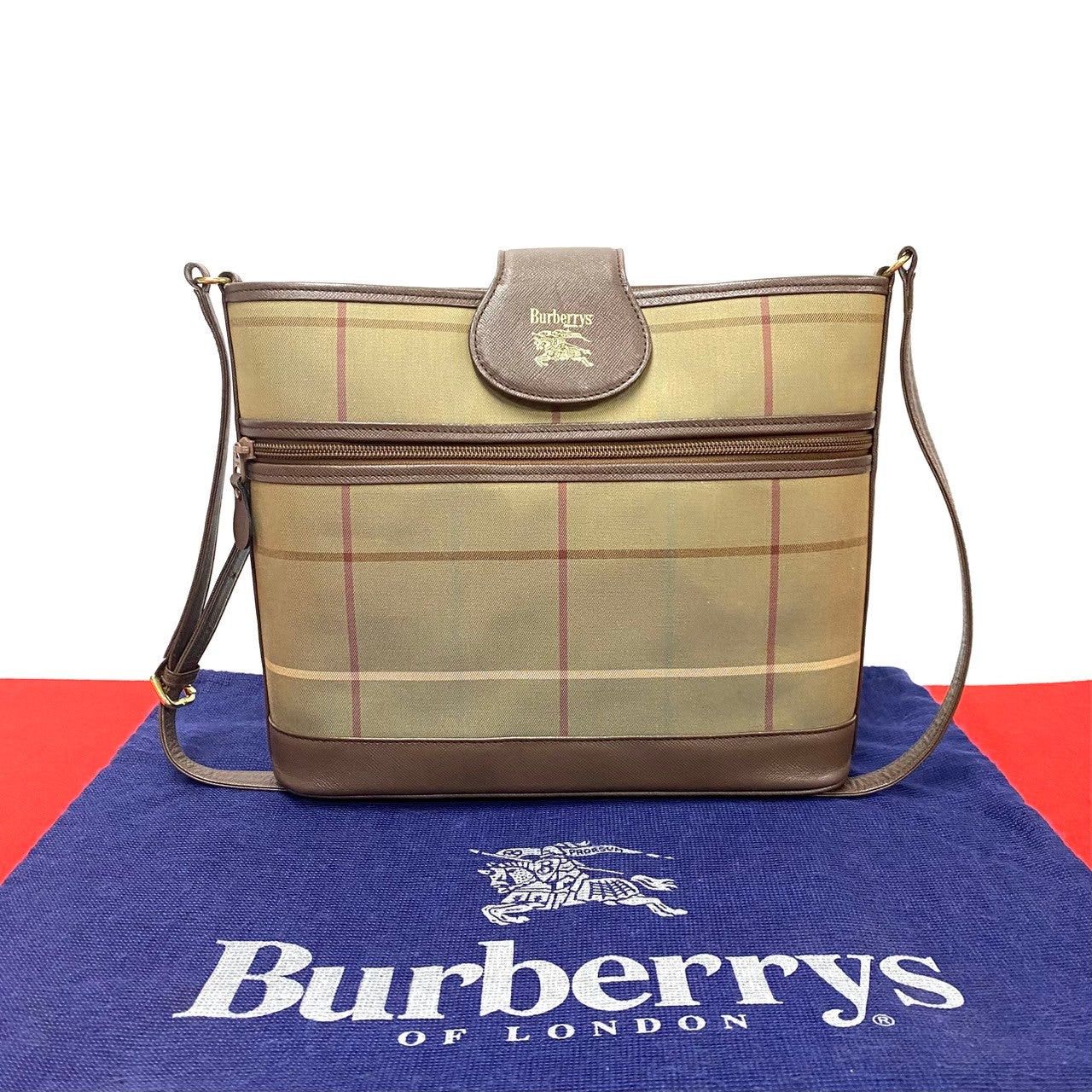 Burberry Burberry Shoulder Bag Brown Cotton Size ONE SIZE - 1 Thumbnail
