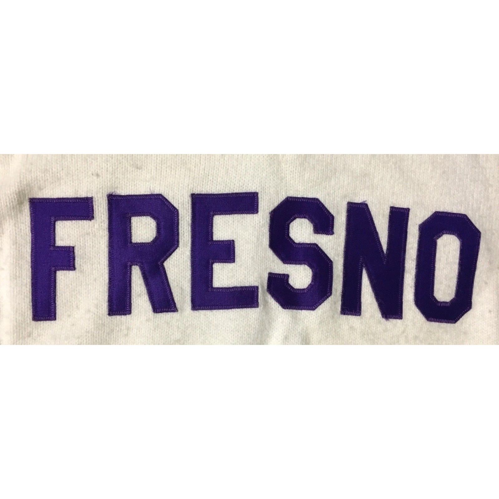 Vintage VINTAGE Fresno Varsity Letterman Sweater Shirt Women 40 White Vintage 80s 90s College School Track Football PE Heart Sports USA Size S / US 4 / IT 40 - 2 Thumbnail