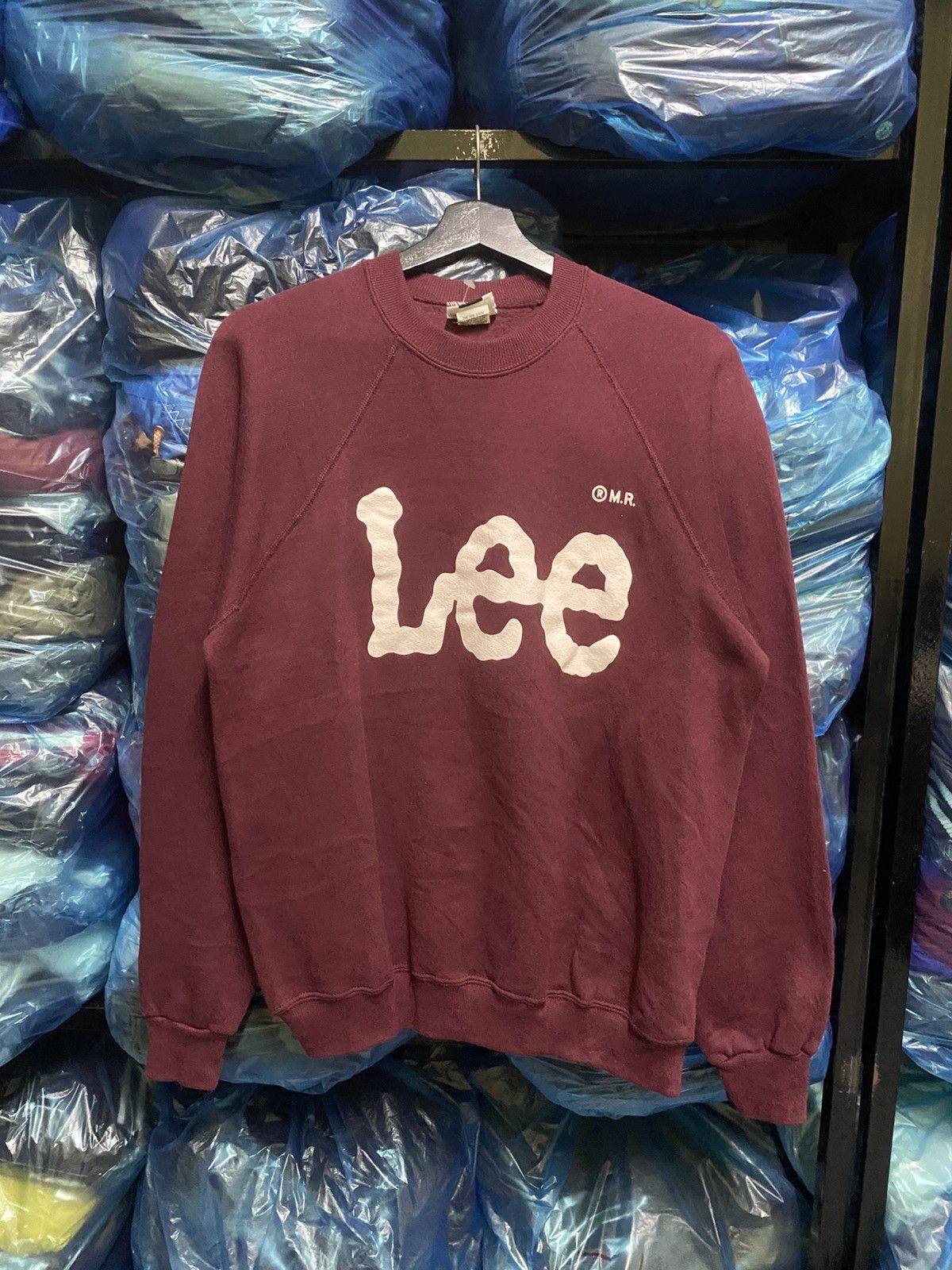Lee Vintage 90s Lee Maroon Sweatshirt USA Made Crewneck Size US M / EU 48-50 / 2 - 1 Thumbnail
