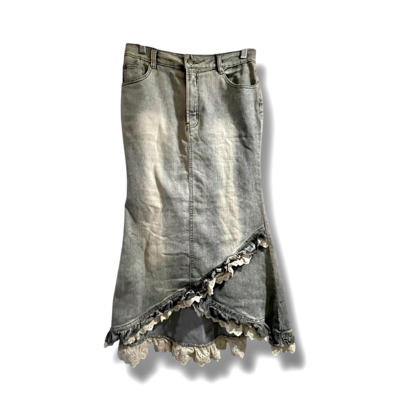 Other Lace frill 2000s fairy grunge long / maxi skirt Size 26" / US 2 / IT 38 - 1 Thumbnail
