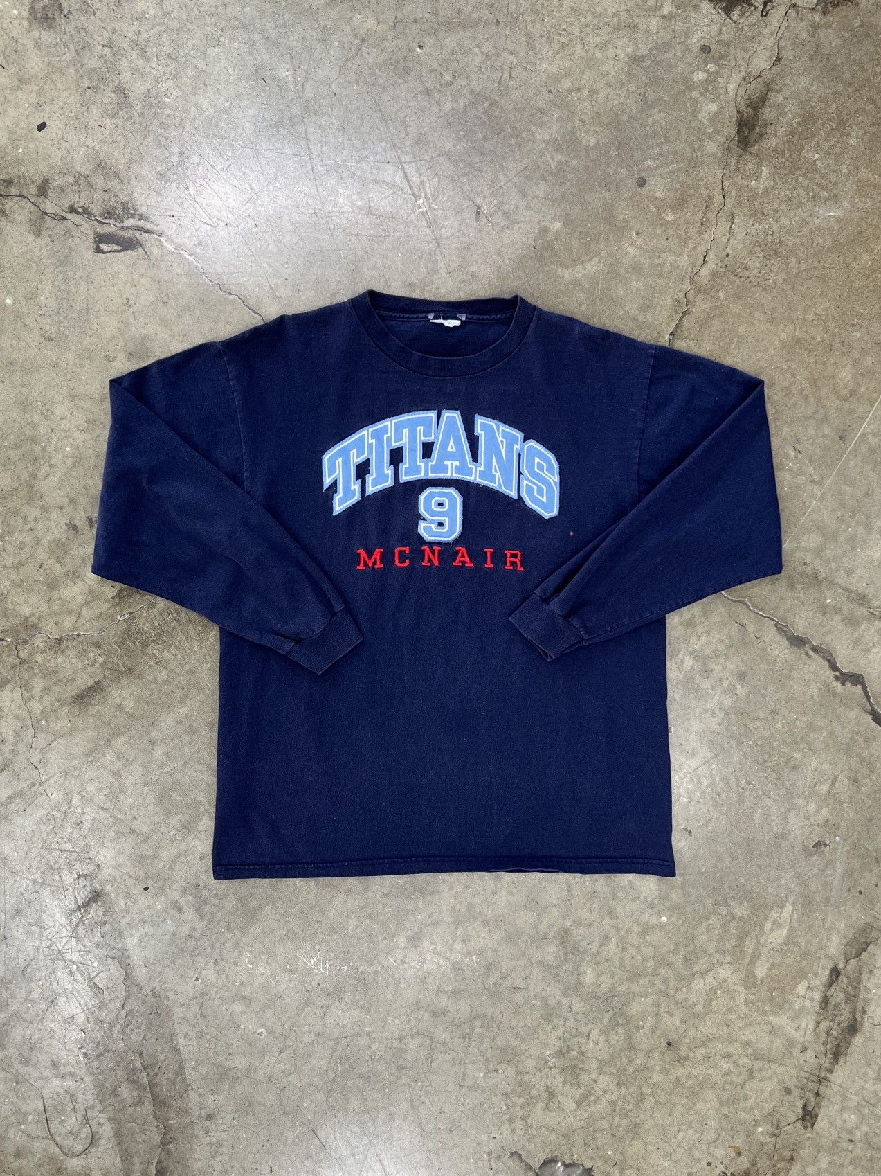 NFL Vintage 2000s Steve McNair Titans patch embroidered LS Large Size US L / EU 52-54 / 3 - 2 Thumbnail