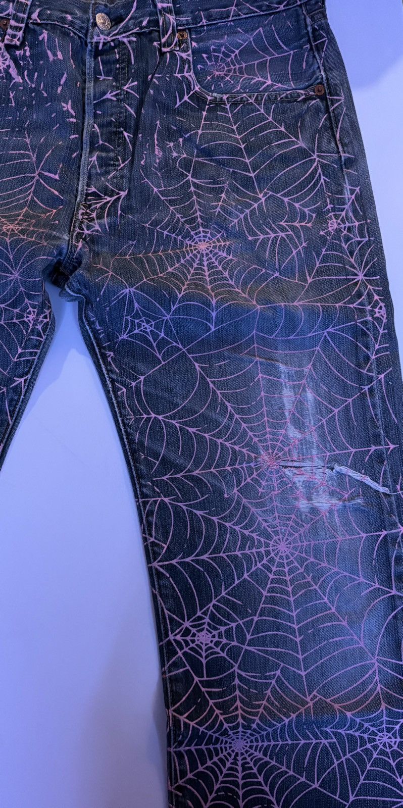 Levi's × Sp5der Vintage Levi’s 501 All-Over Web Print Jeans Size US 34 / EU 50 - 8 Thumbnail