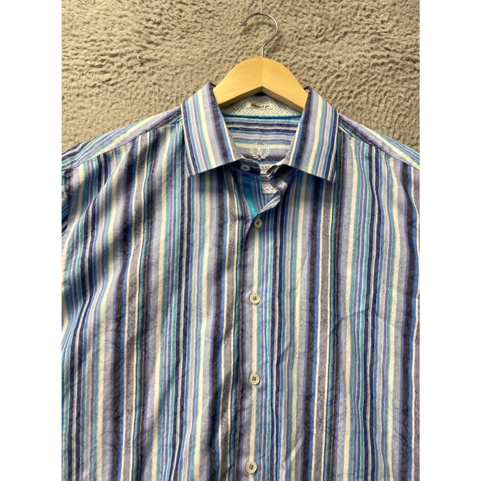 BUGATCHI BUGATCHI Mens Large Long Sleeve Button-Up Shirt Multicolor Cotton Unique Size US L / EU 52-54 / 3 - 2 Thumbnail