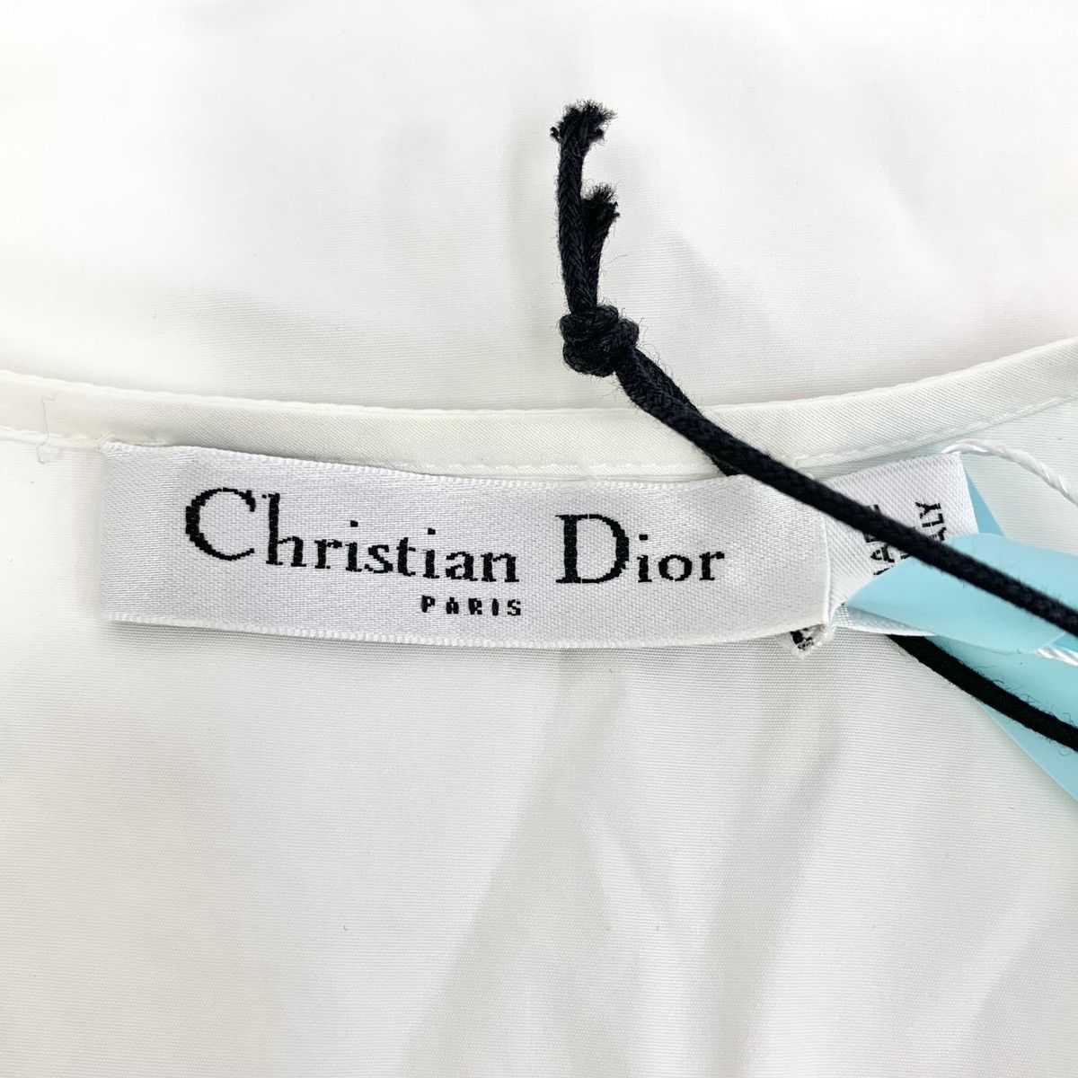 Dior Dior, White Lace Detail Cotton Long Sleeve Shirt Dress K26WX Size S / US 4 / IT 40 - 6 Thumbnail