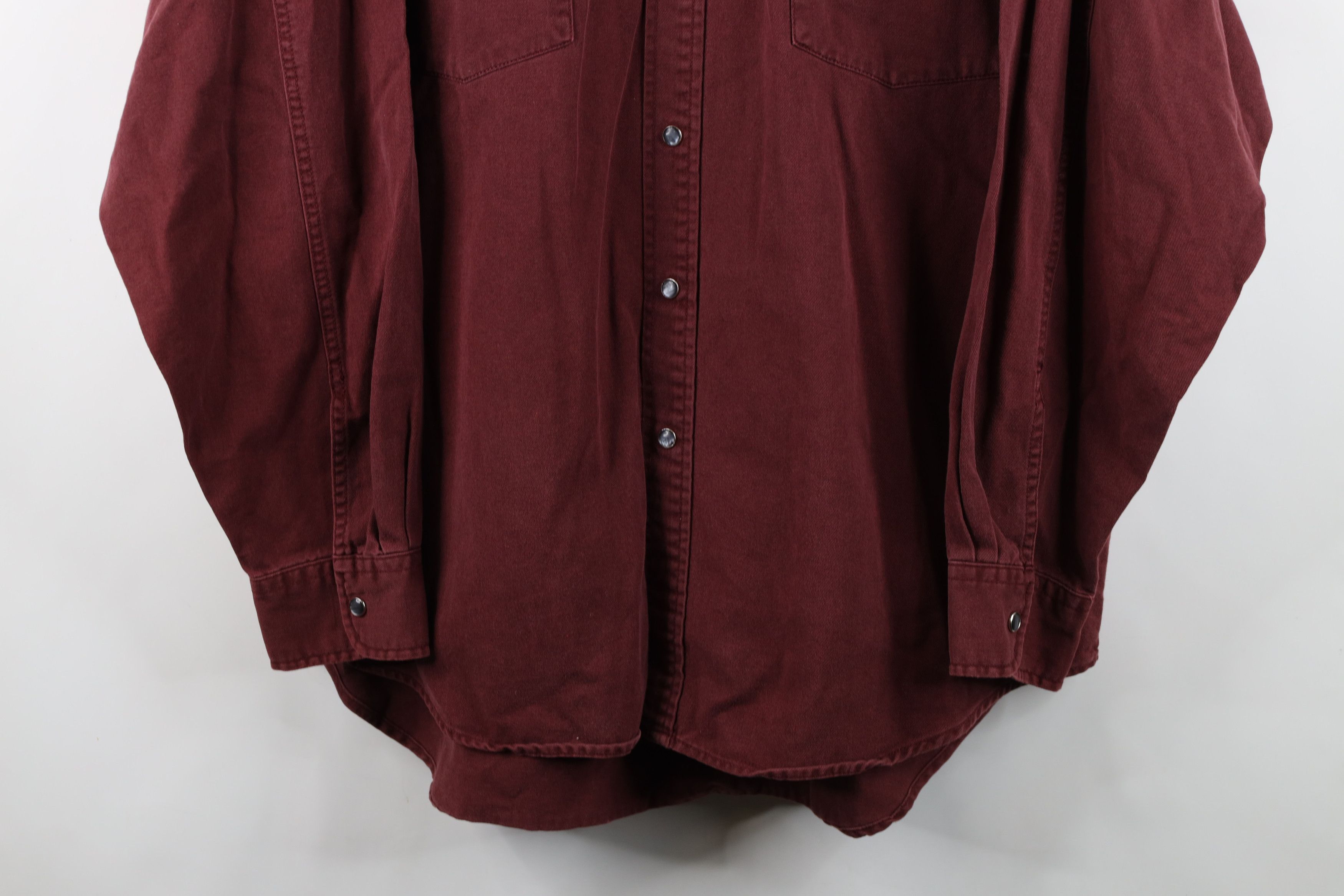 Gap Vintage 90s Gap Western Cowboy Snap Button Shirt Red Cotton Size US XL / EU 56 / 4 - 3 Thumbnail