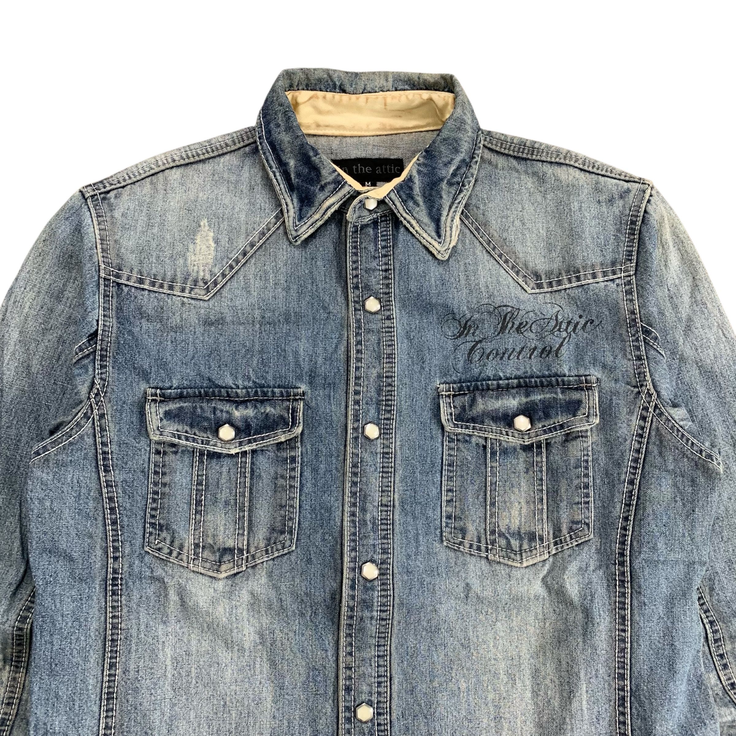 If Six Was Nine × Japanese Brand × Le Grande Bleu (L.G.B.) In The Attic “Rocker Heaven” Cambray Shirt Size US M / EU 48-50 / 2 - 6 Thumbnail