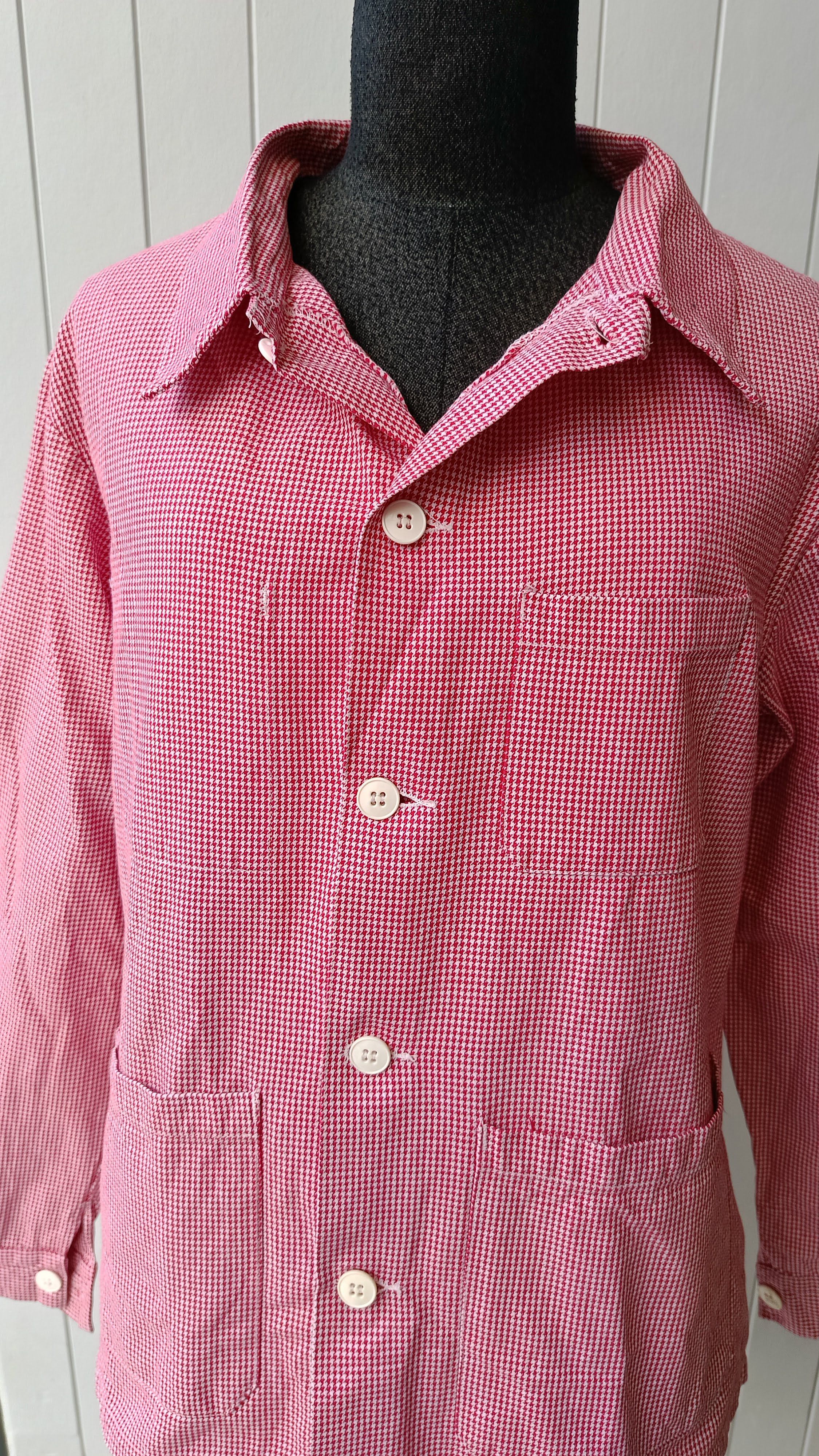 Danton DANTON France red Houndstooth jacket small Size US S / EU 44-46 / 1 - 5 Thumbnail