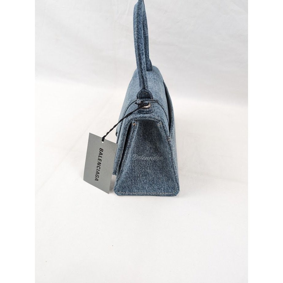 Balenciaga o1rshd1 Size:OS / All Over Denim Hourglass Top Hand Bag Blue Size ONE SIZE - 8 Thumbnail