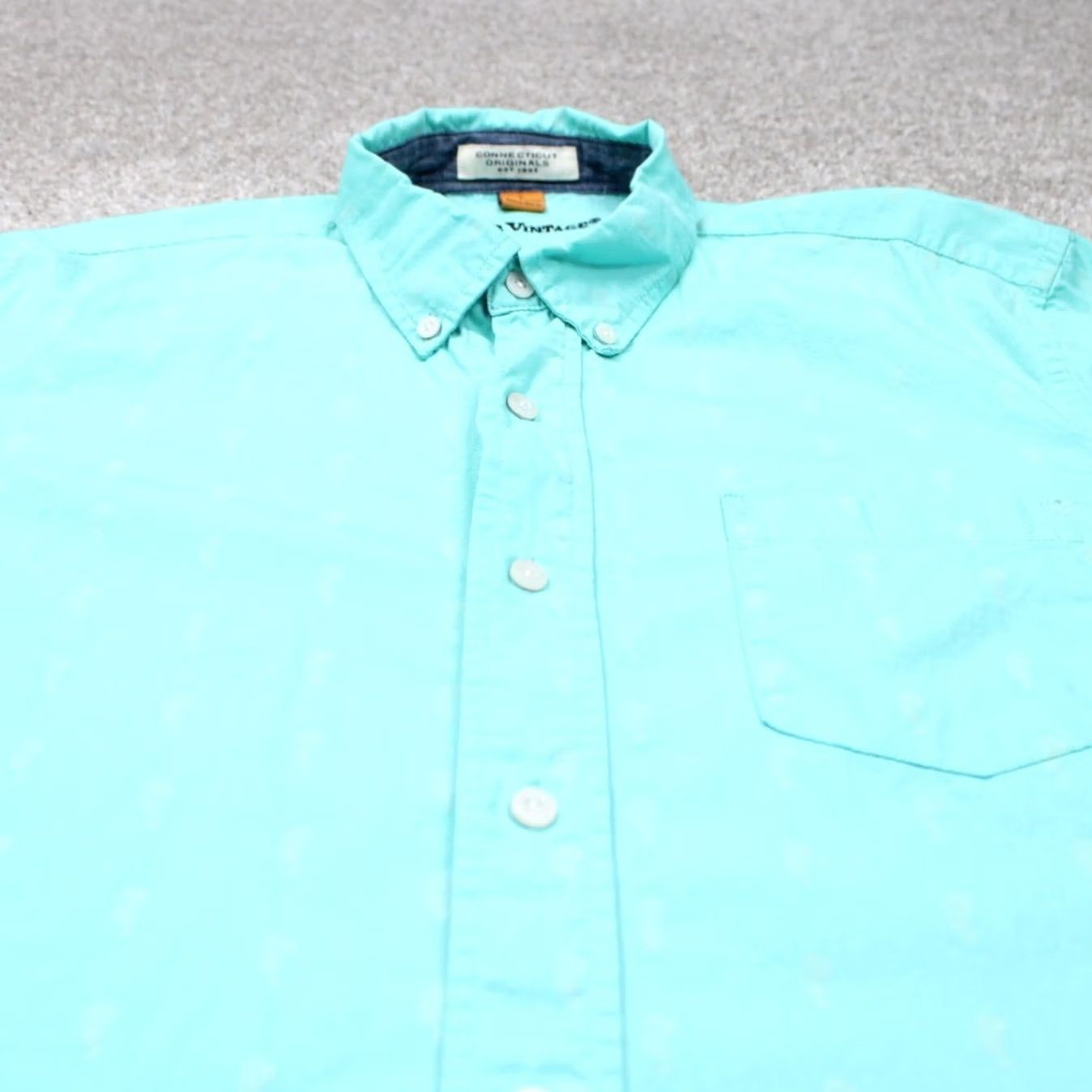Vintage Tailor Vintage Blue Seahorse Print Cotton Shirt Mens Large Size US L / EU 52-54 / 3 - 4 Thumbnail