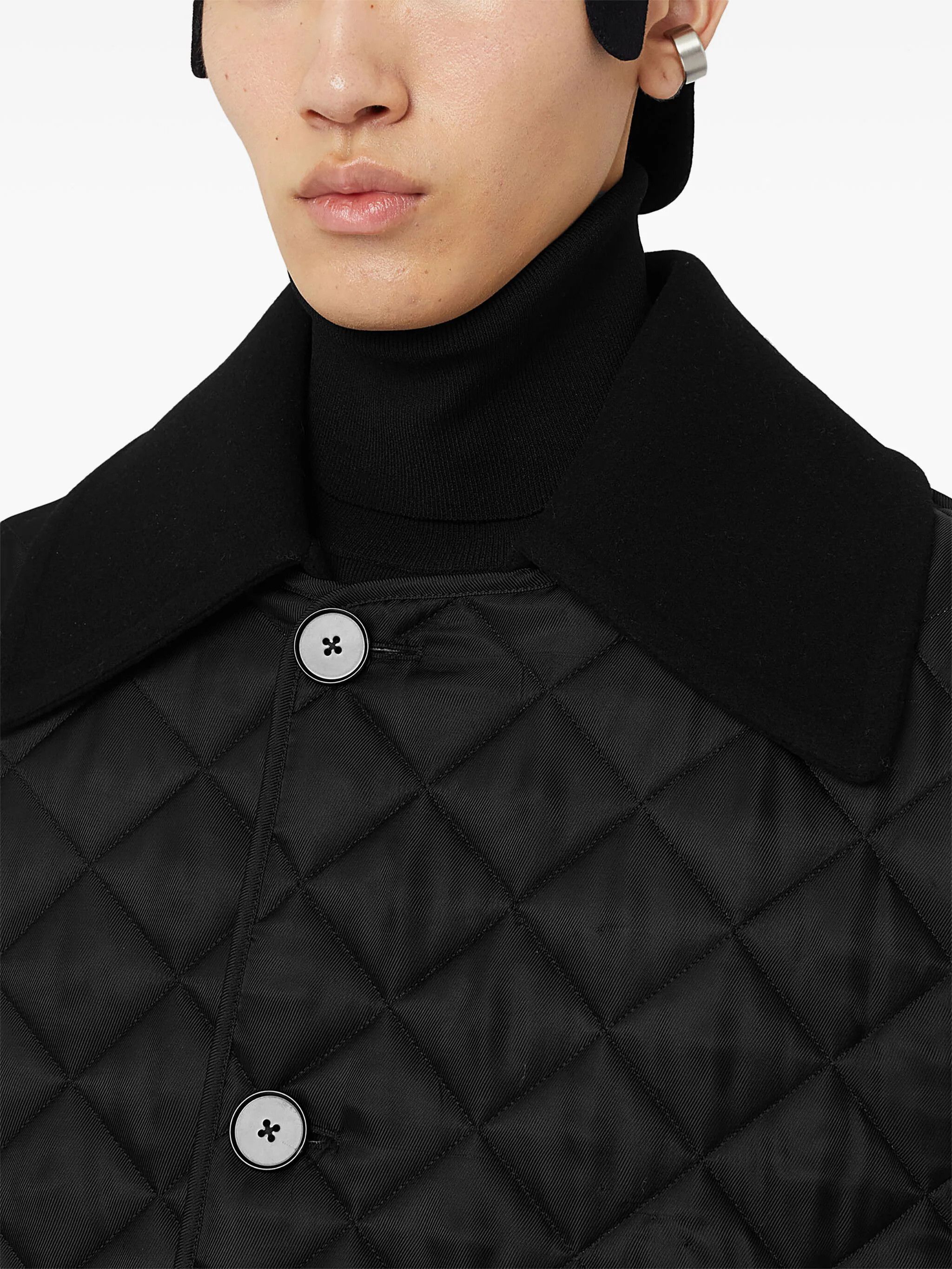 Jil Sander o1s22i1n0725 Quilted Maxi Jacket in Black Size US M / EU 48-50 / 2 - 4 Thumbnail