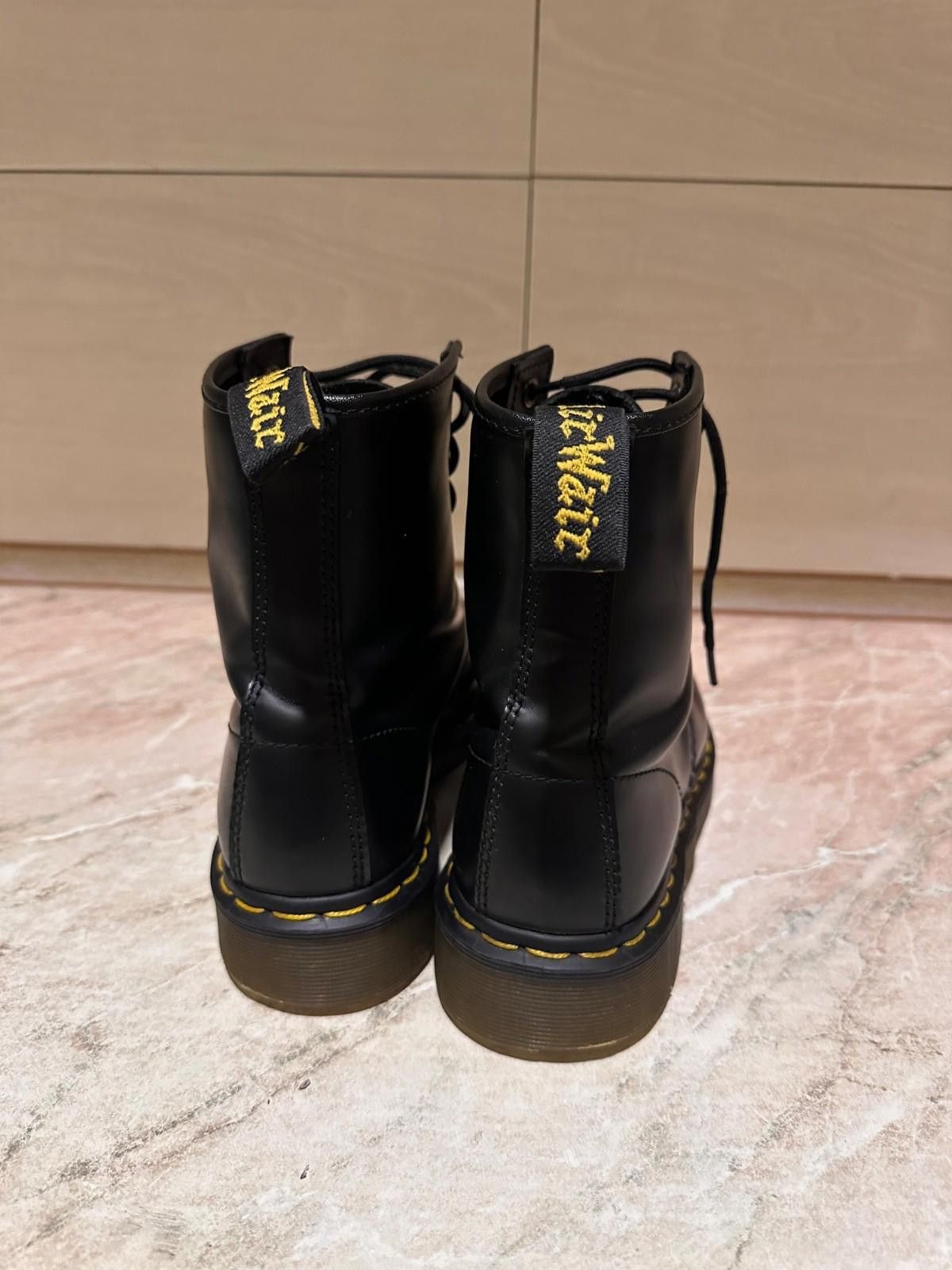 Dr. Martens Dr. Martens 1460 Black Smooth Leather Boots US Women 8 EU 40 Size US 8 / IT 38 - 5 Thumbnail