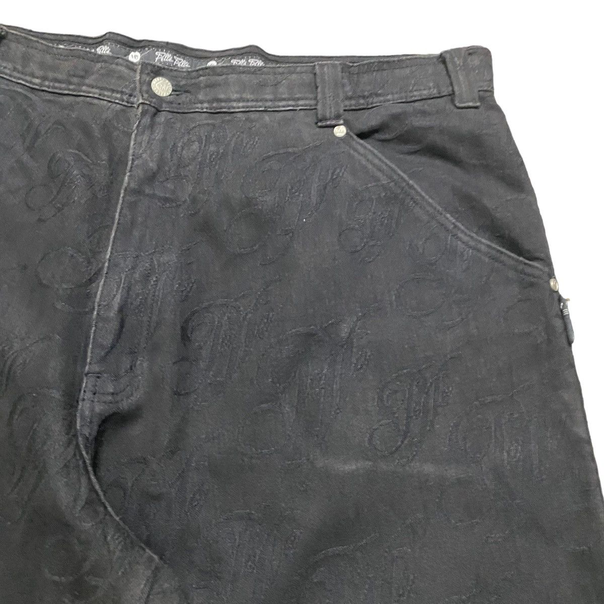 Marc Buchanan Vintage Pelle Pelle Monogram Denim Baggy Pants Size US 44 / EU 60 - 5 Thumbnail