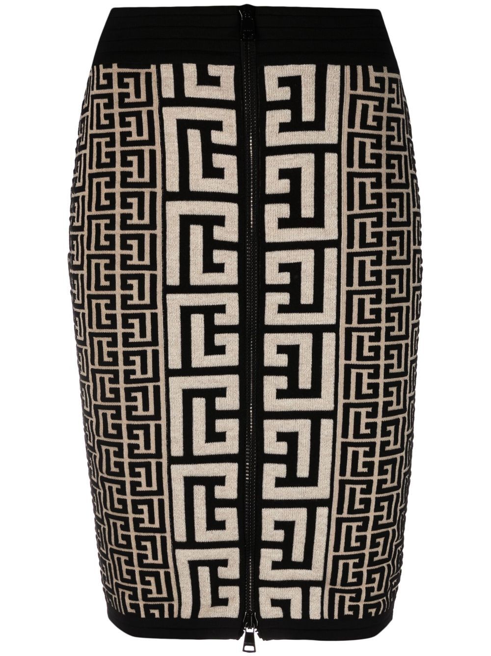 Balmain MONOGRAM HIGH WAIST SKIRT Size 27" / US 4 / IT 40 - 1 Thumbnail