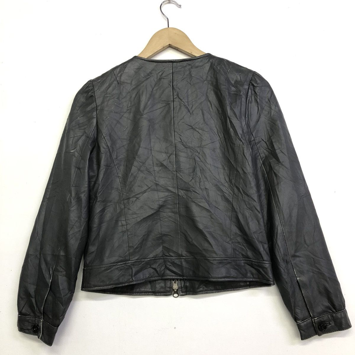 Japanese Brand Esnation Bis Lamb Leather Women Jacket Size S / US 4 / IT 40 - 8 Thumbnail
