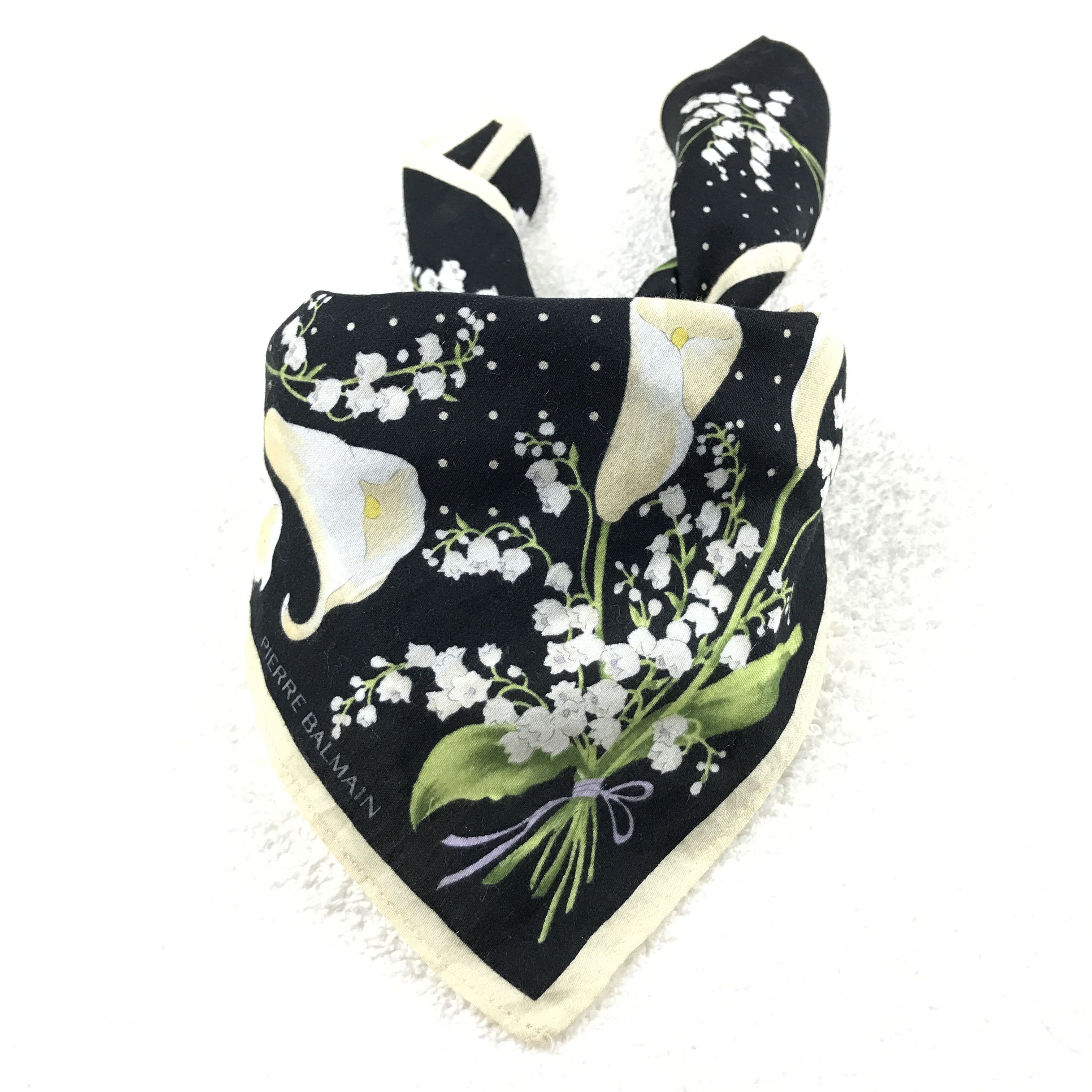 Designer × Pierre Balmain × Vintage Vintage Pierre Balmain Bandana Neckerchief Handkerchief Size ONE SIZE - 4 Thumbnail