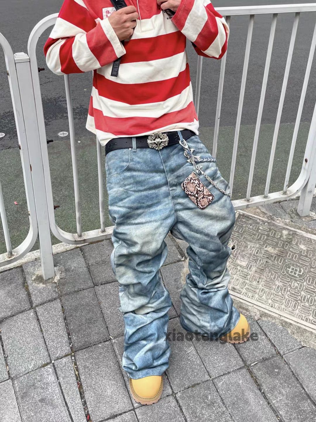 Jean zx punk grunge Rick owens Balenciaga style flared jeans Size US 32 / EU 48 - 4 Thumbnail