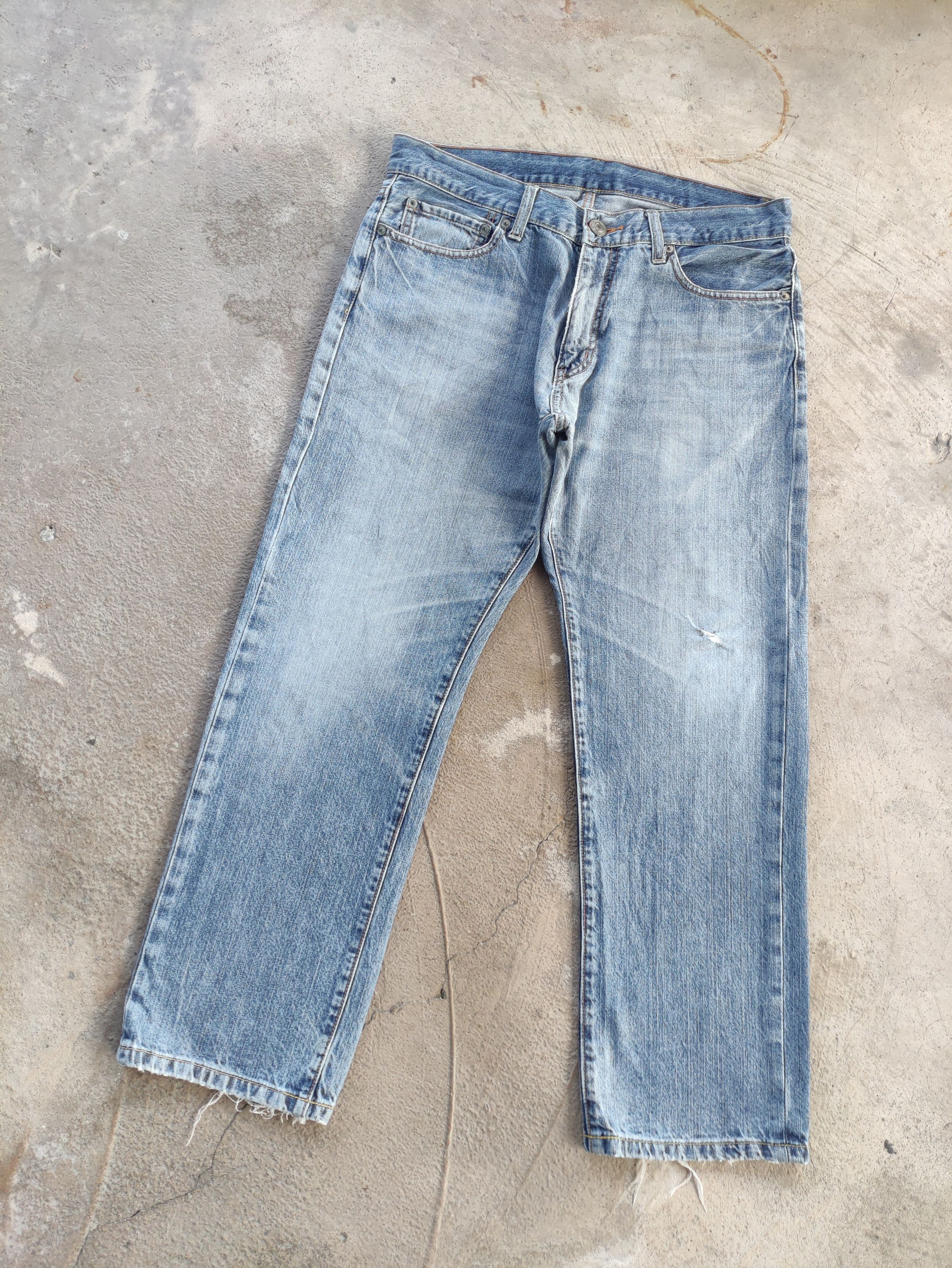 Japanese Brand Vintage Japanese Jean Distressed faded Denim Size US 33 - 2 Thumbnail