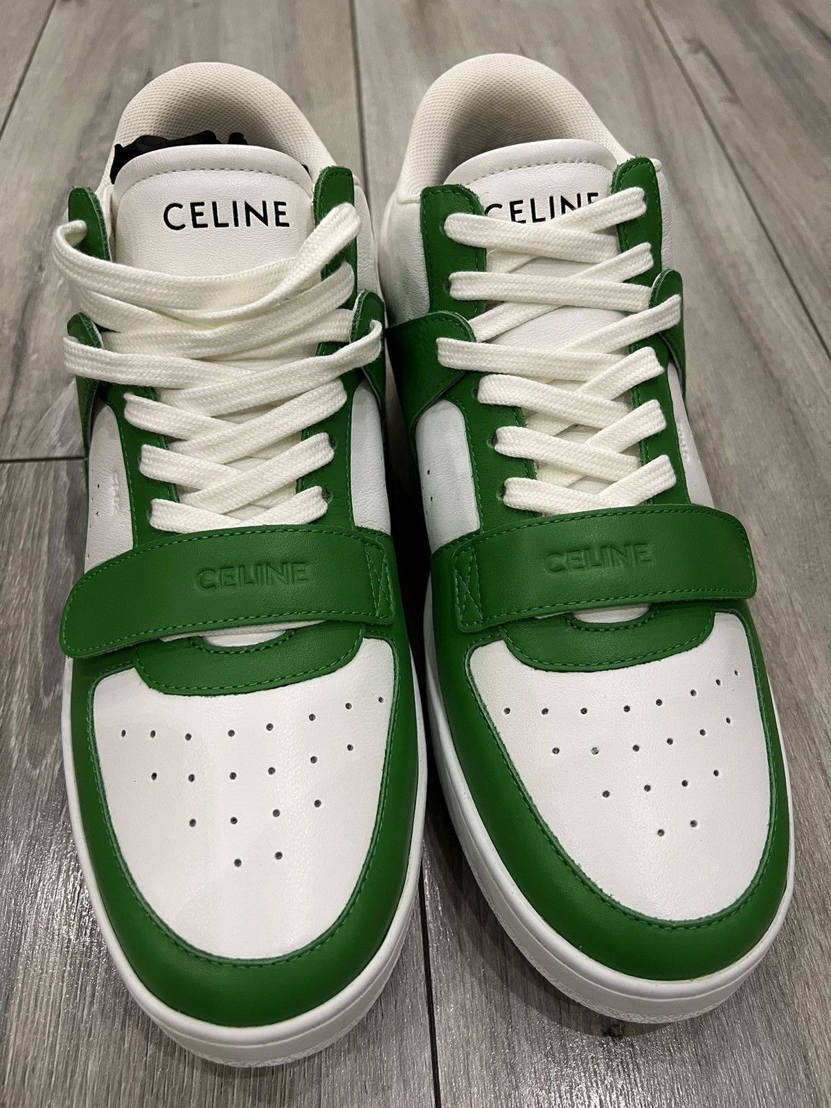 Celine Celine CT-02 MID SNEAKER WHITE/GREEN Size US 9 / EU 42 - 4 Thumbnail