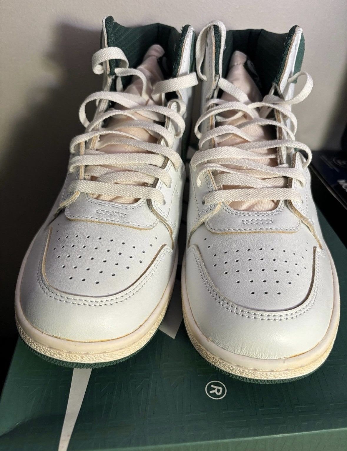 Jordan Brand A MA MANIÉRE X JORDAN AIR SHIP PE SP 'GREEN STONE' Size US 12 / EU 45 - 2 Thumbnail