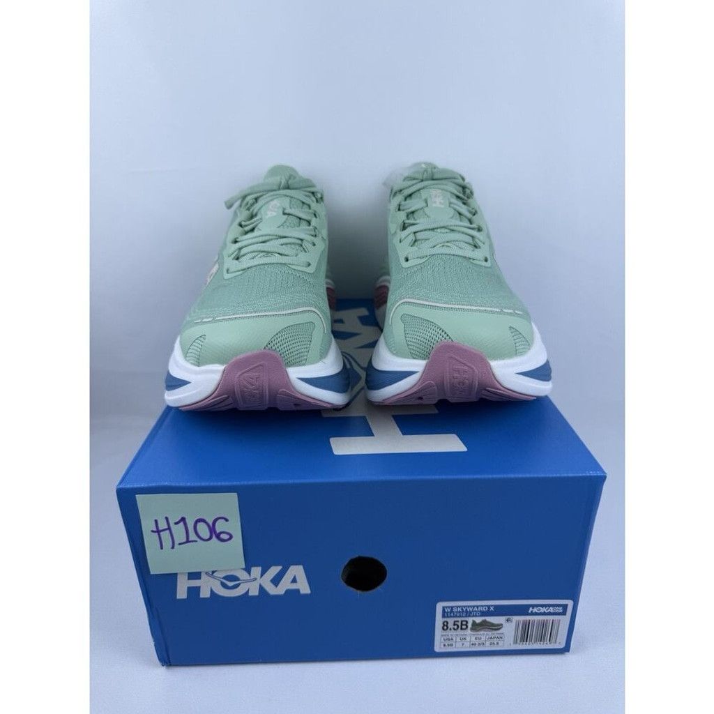Hoka Hoka One One Skyward X Jadeite Dried Rose Women's Green Pink Size US 8.5 / IT 38.5 - 6 Thumbnail