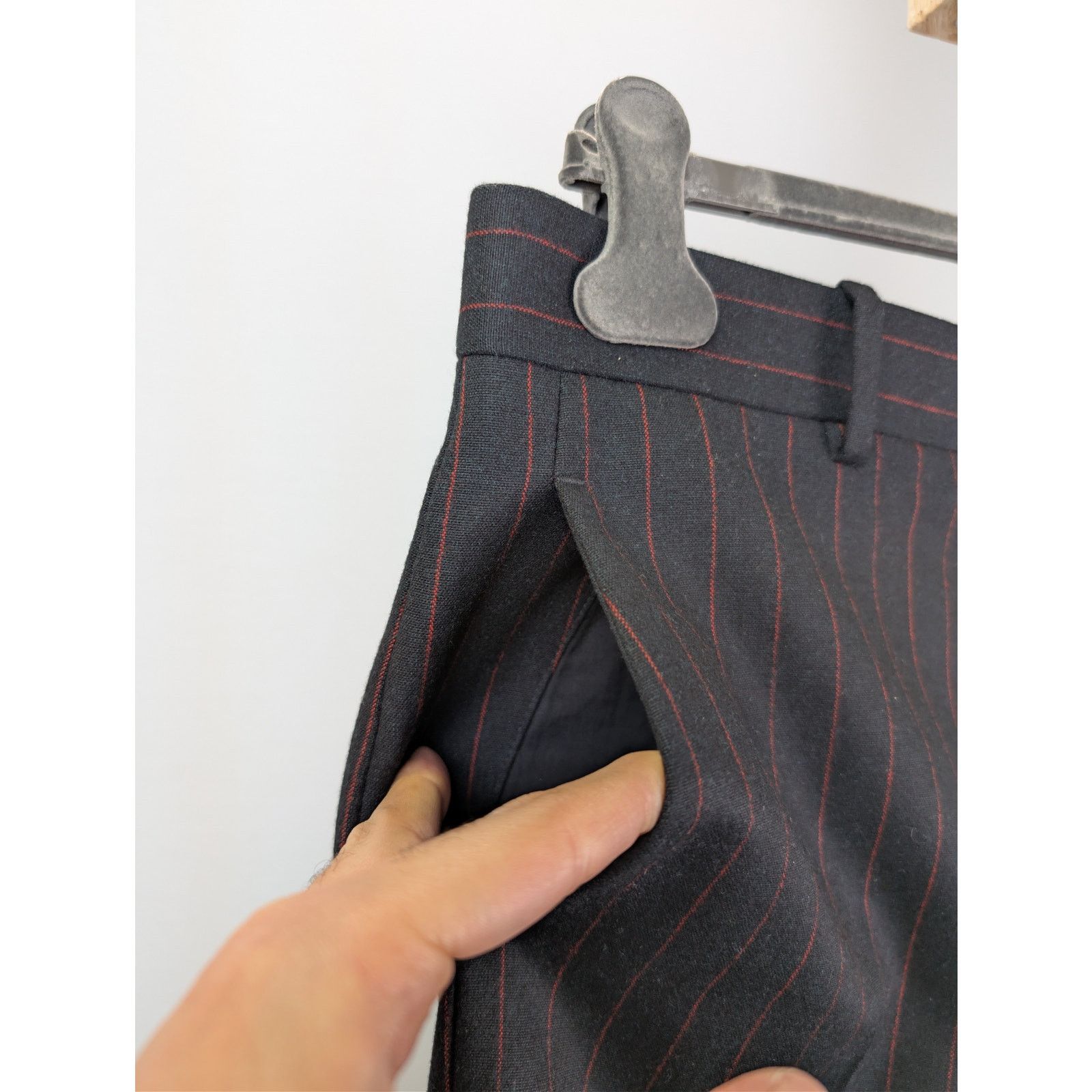 Bottega Veneta o1rshd1 Classic Wool Pinstripe Trousers Casual Pants Size US 36 / EU 52 - 6 Thumbnail