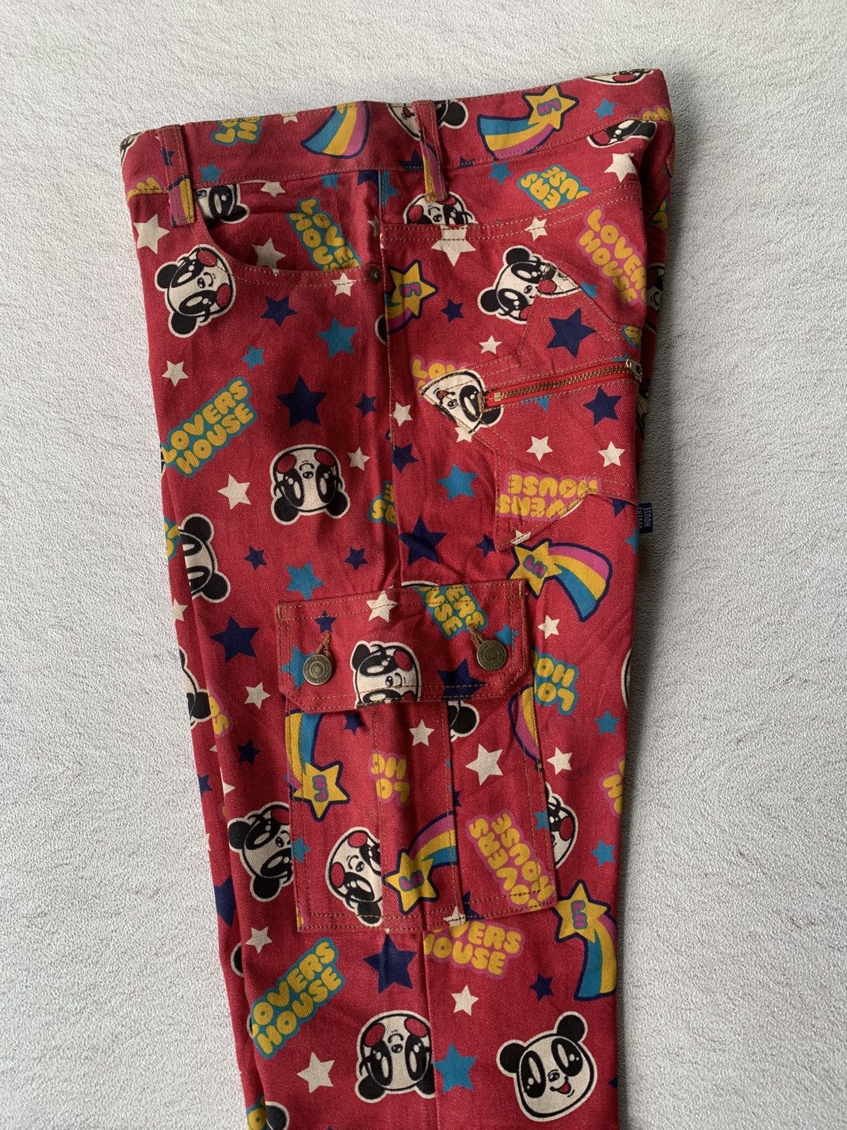 Japanese Brand 2000s Lovers House Cargo Full Print pants Size US 29 - 5 Thumbnail