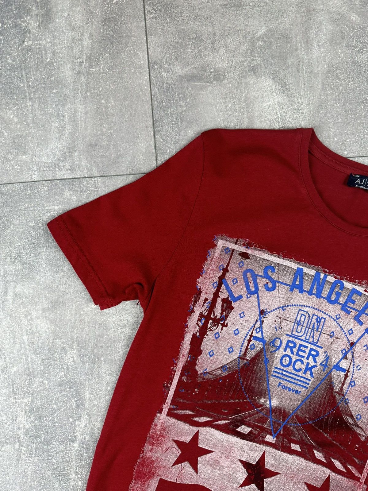 Emporio Armani Armani Jeans Mens Overprint Logo T-Shirt Size US M / EU 48-50 / 2 - 7 Thumbnail