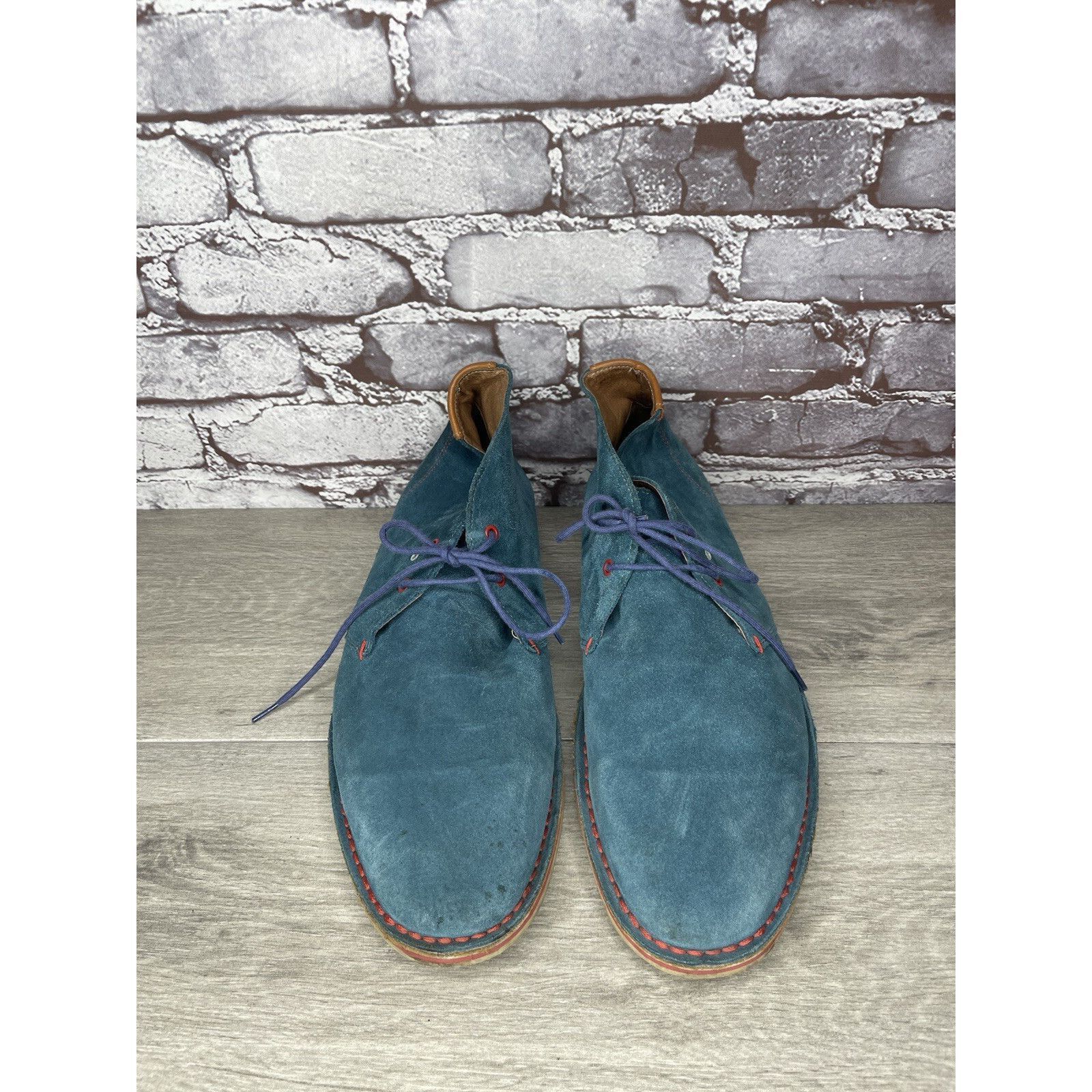 Ted Baker Ted Baker London Blue Suede Leather Lace Ankle Chukka Boots Size US 11 / EU 44 - 15 Thumbnail