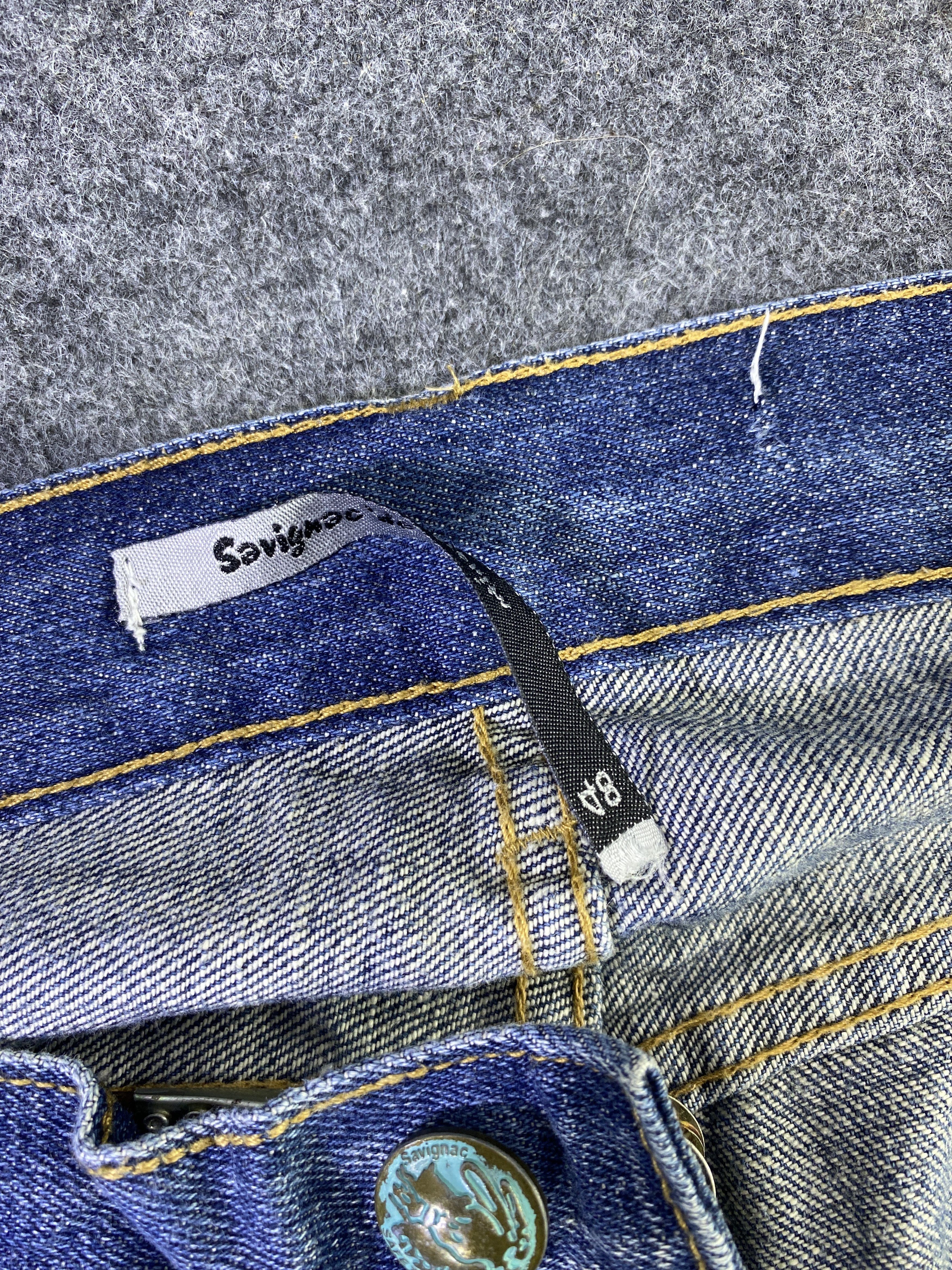 Japanese Brand Savignac 'de Denim Distressed Blue Wash Jeans - J956 Size US 34 / EU 50 - 10 Thumbnail