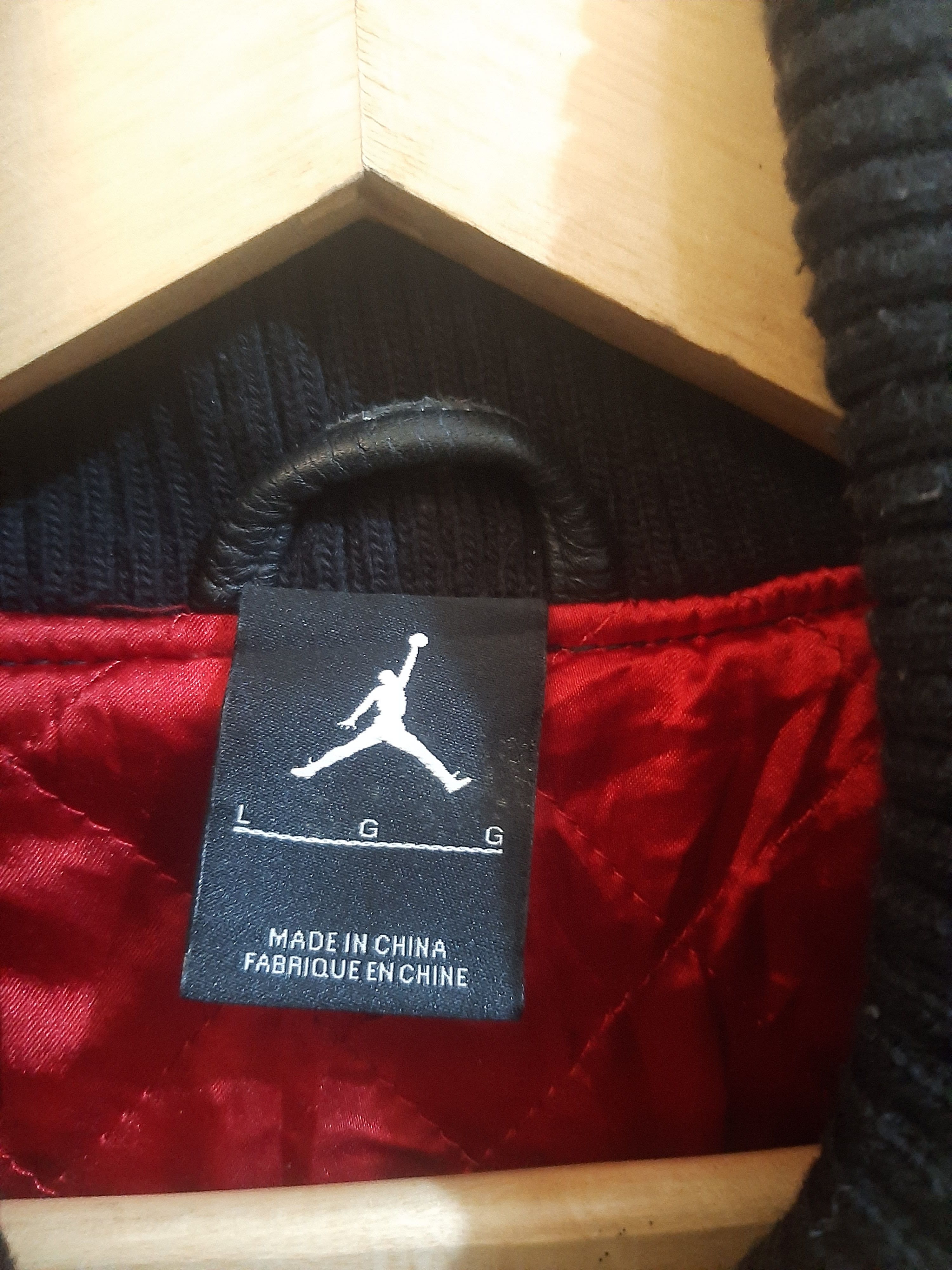 Jordan Brand Vintage Nike Air Jordan Plaid Wool jacket leather sleeves Size US L / EU 52-54 / 3 - 2 Thumbnail