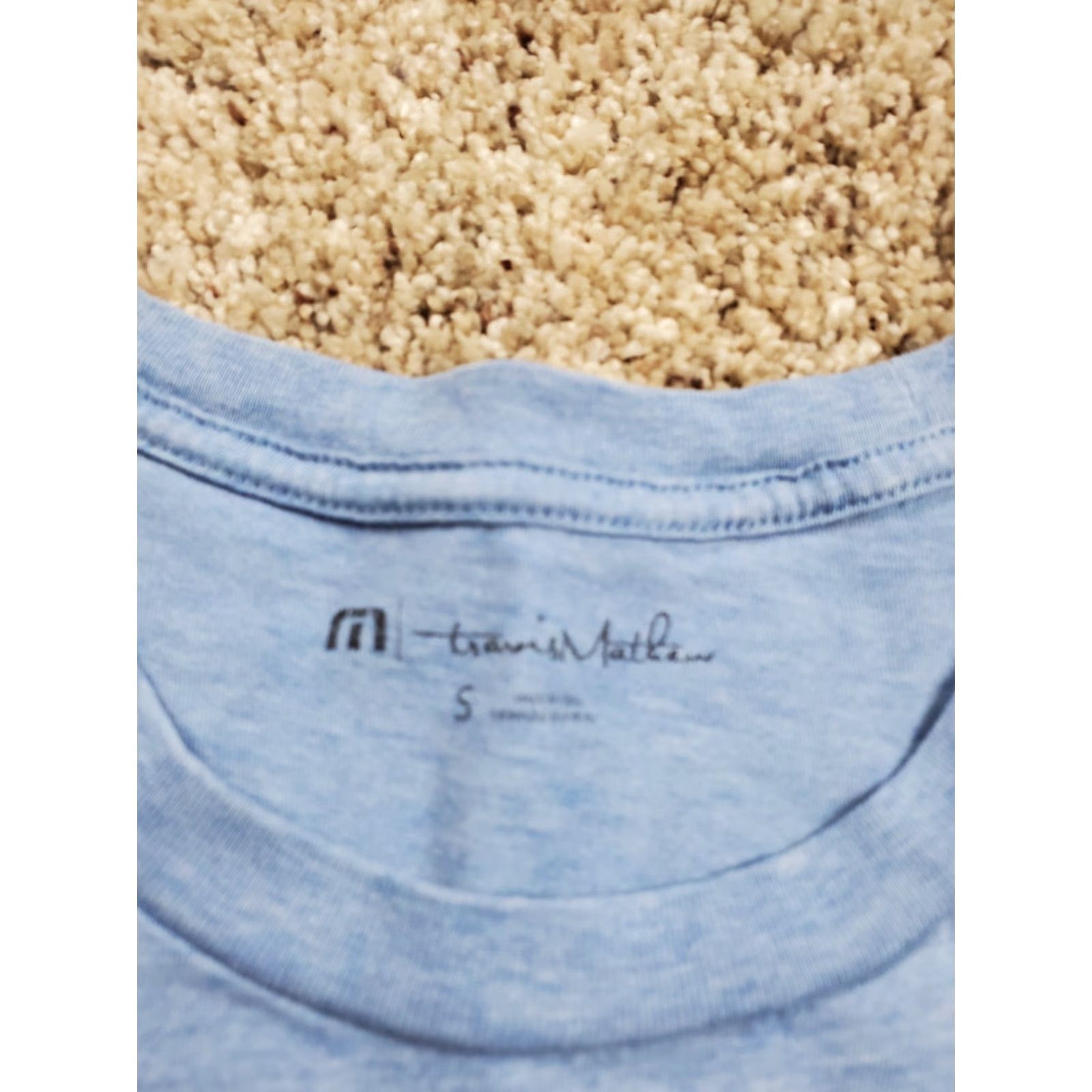 TravisMathew Travis Mathew T Shirt Mens Small Blue Hero Pima Cotton Graphic Not All Heroes Crew Neck Short Sleeve Regular Fit Size US S / EU 44-46 / 1 - 4 Thumbnail