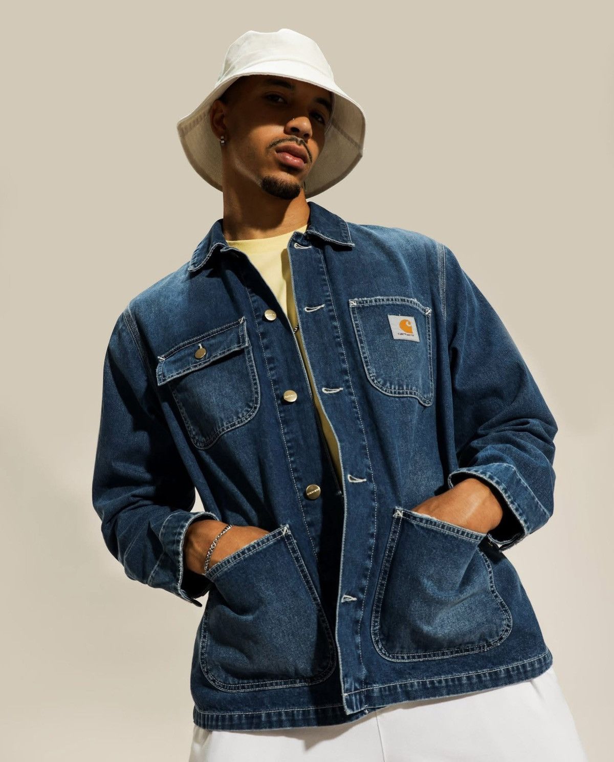 Carhartt 🔥Vintage Carhartt Men's Michigan Denim Chore Jacket Size US L / EU 52-54 / 3 - 1 Thumbnail