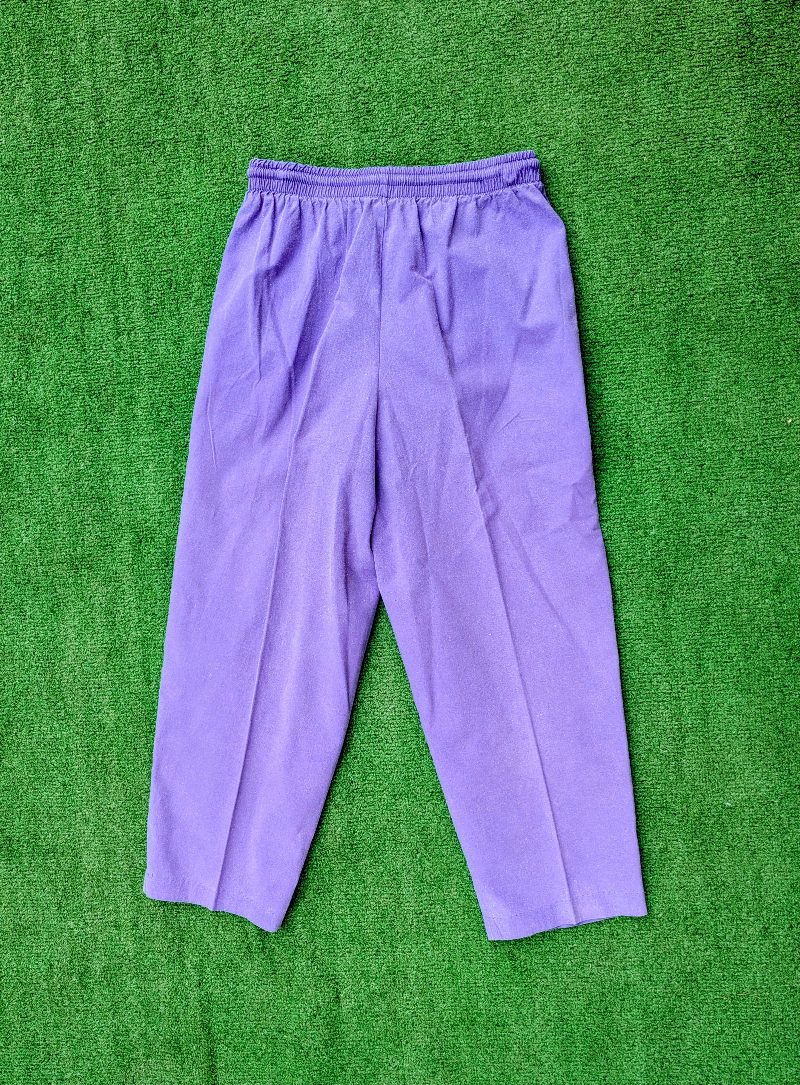 Other Vintage North End 1980s Lilac Made in USA Cotton Relax Pants Size 26" / US 2 / IT 38 - 3 Thumbnail