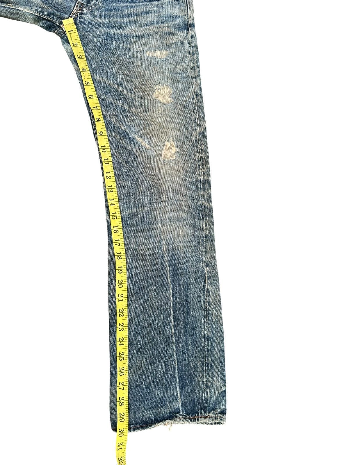 Kapital Vintage Full Count Selvedge Distressed Lowrise Denim Jeans Size US 28 / EU 44 - 22 Thumbnail