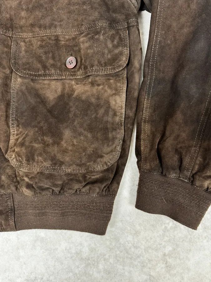 Vintage Italian Archive Brown Suede Leather Buttoned Jacket Size US L / EU 52-54 / 3 - 8 Thumbnail