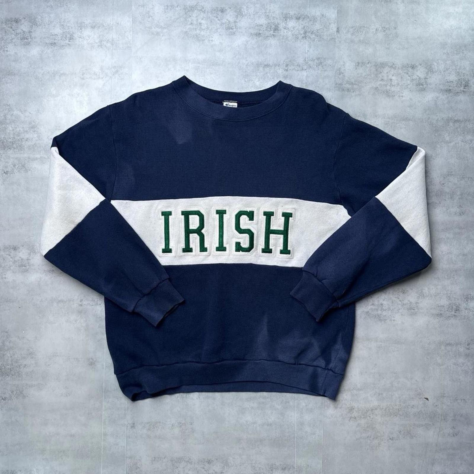 Champion 80s Notre Dame Vintage Champion 00s distressed sweatshirt Size US XL / EU 56 / 4 - 1 Thumbnail