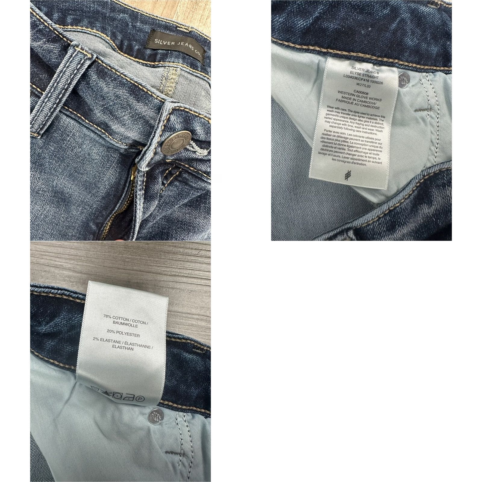 Silver Jeans Co. Silver Jeans Co. Elyse Straight Jeans Women’s 27x33 Medium Wash Nike Size 27" / US 4 / IT 40 - 8 Thumbnail