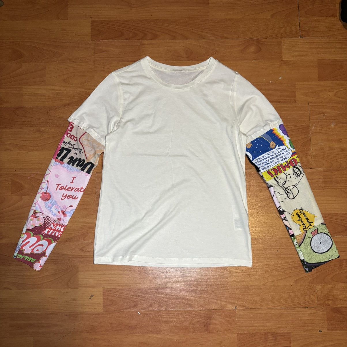 Handmade ssoulless women’s: “Graphic sleeve tee” Size S / US 4 / IT 40 - 1 Thumbnail