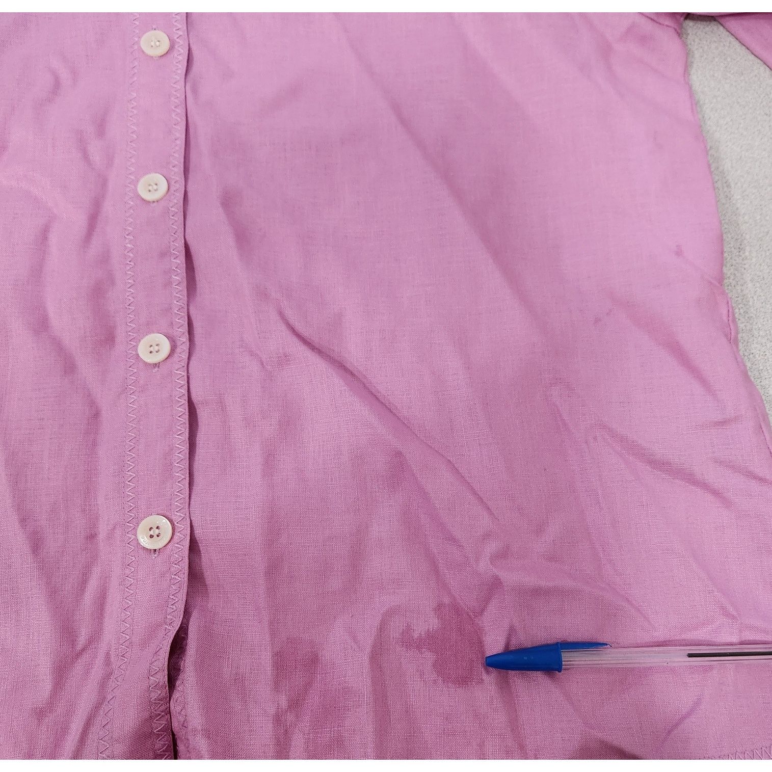 Other Liz Claiborne Purple Button Up Pointed Collar Linen Shirt XL Size XL / US 12-14 / IT 48-50 - 7 Thumbnail