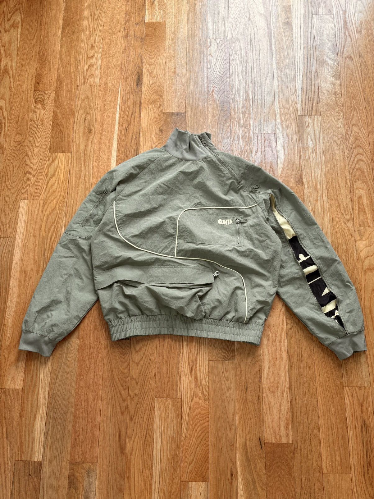 Clints Inc Tech Pullover Nylon Drill Windbreaker Jacket XL
