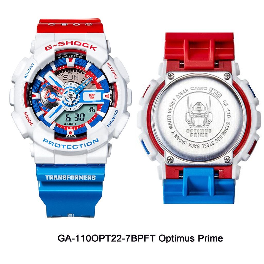 Casio × G Shock Casio G-SHOCK Transformers GA-110OPT22-7BPFT-Optimus ...