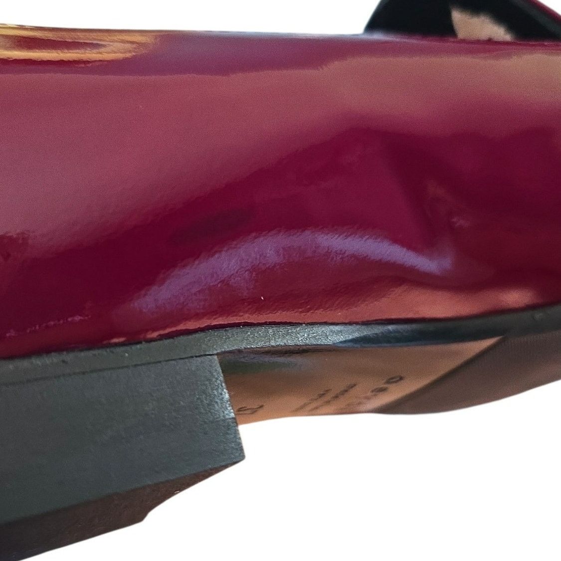 aeyde Aeyde Red Pointed Toe Patent Leather Minimalist Ballet Flats Size US 6 / IT 36 - 8 Thumbnail