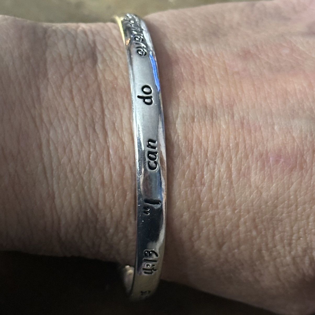 Other Philippines 4:13 silver Mobius twisted bangle bracelet Size ONE SIZE - 3 Thumbnail