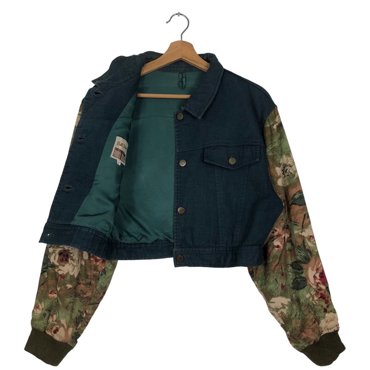 Japanese Brand 🔥90’s Rare Cropped Jacket Ball Donna Japan Floral Sleeve Size M / US 6-8 / IT 42-44 - 9 Thumbnail